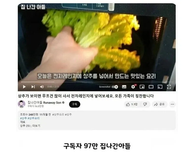143만 유튜버, 97만 유튜버 영상 표절 의혹