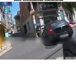 김여사의 충돌과 풀악셀, 경찰 신고까지