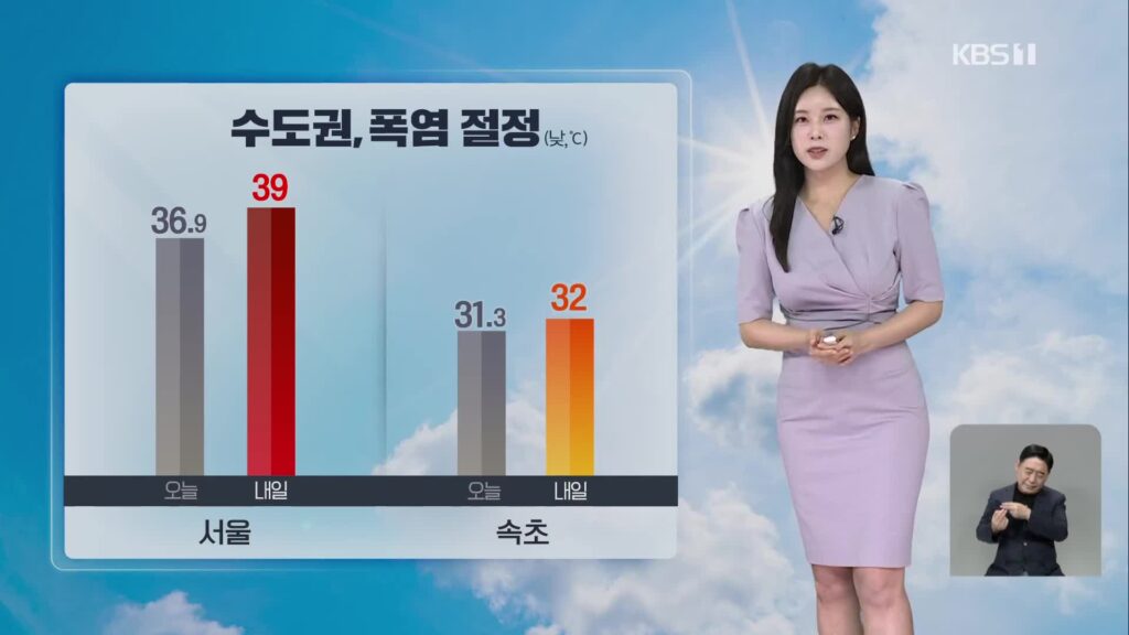 내일 서울 최고 39도…전국 폭염 절정 예상