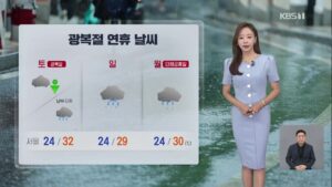 광복절 연휴, 전국적으로 비 소식…남부지방 집중