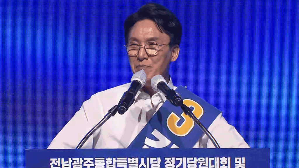 민주당 차기 당권 경쟁, 호남 경선서 김민석 후보 압도적 승리