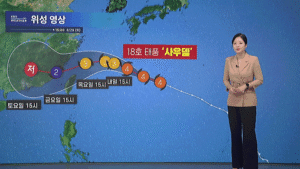 18호 태풍 '사우델', 한반도 영향은 간접적으로