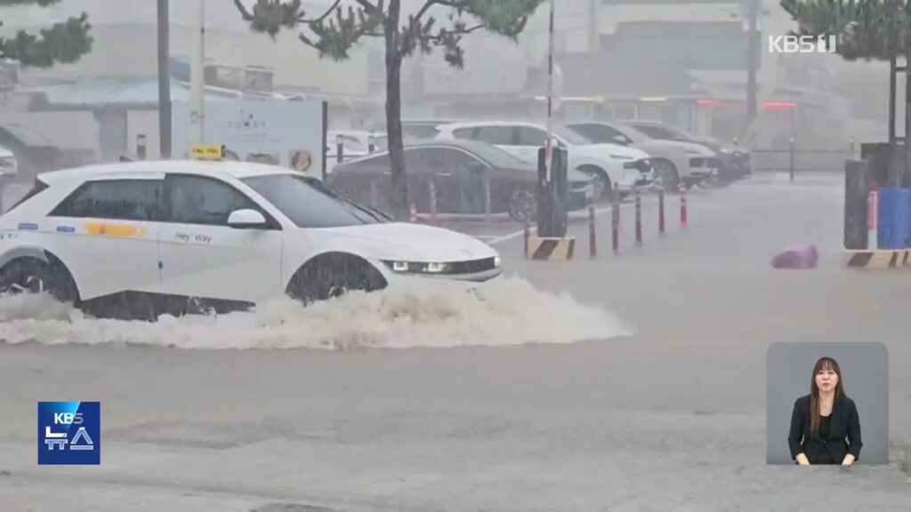 남부지방 집중호우...울산 동구 시간당 99mm 기록