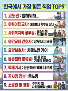 가장 어려운 직업 순위 TOP9