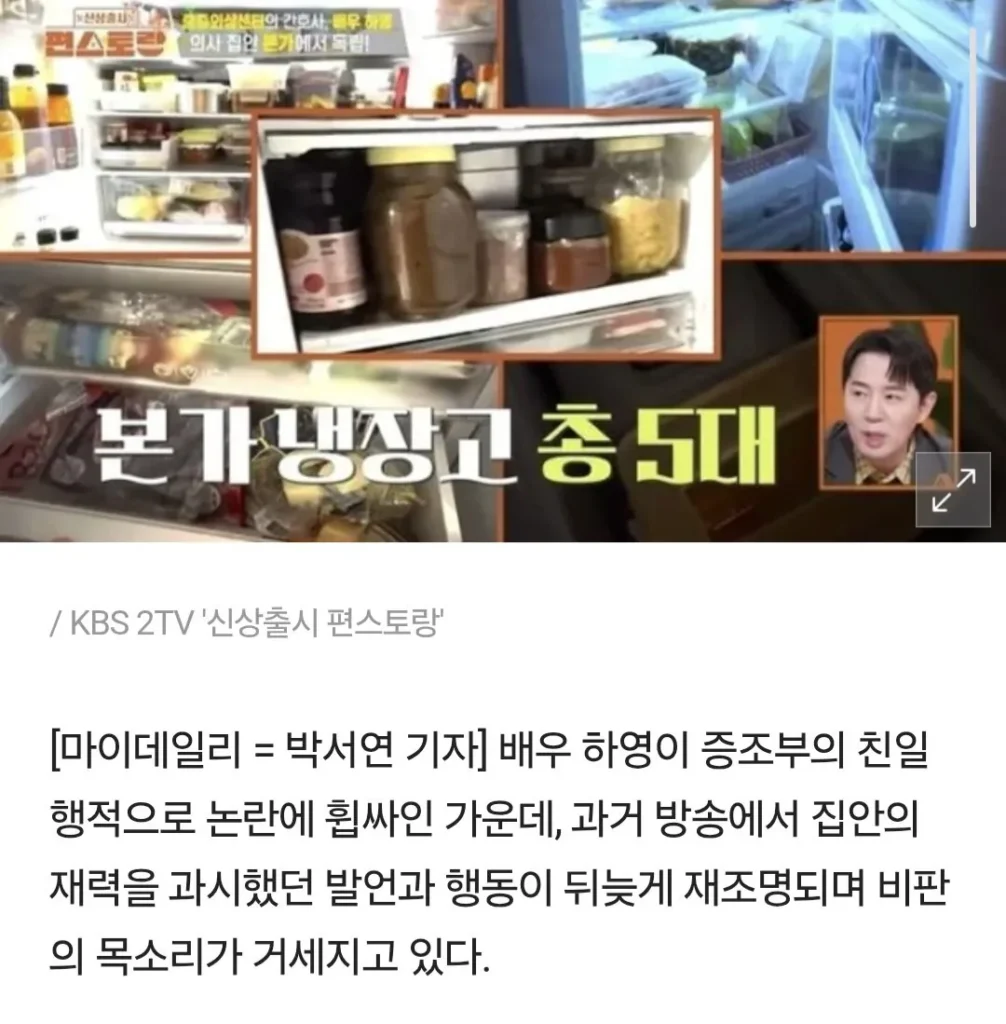 하영 "냉장고 5대, 음식 썩어" 발언 재조명…독립운동가 후손의 안타까운 현실