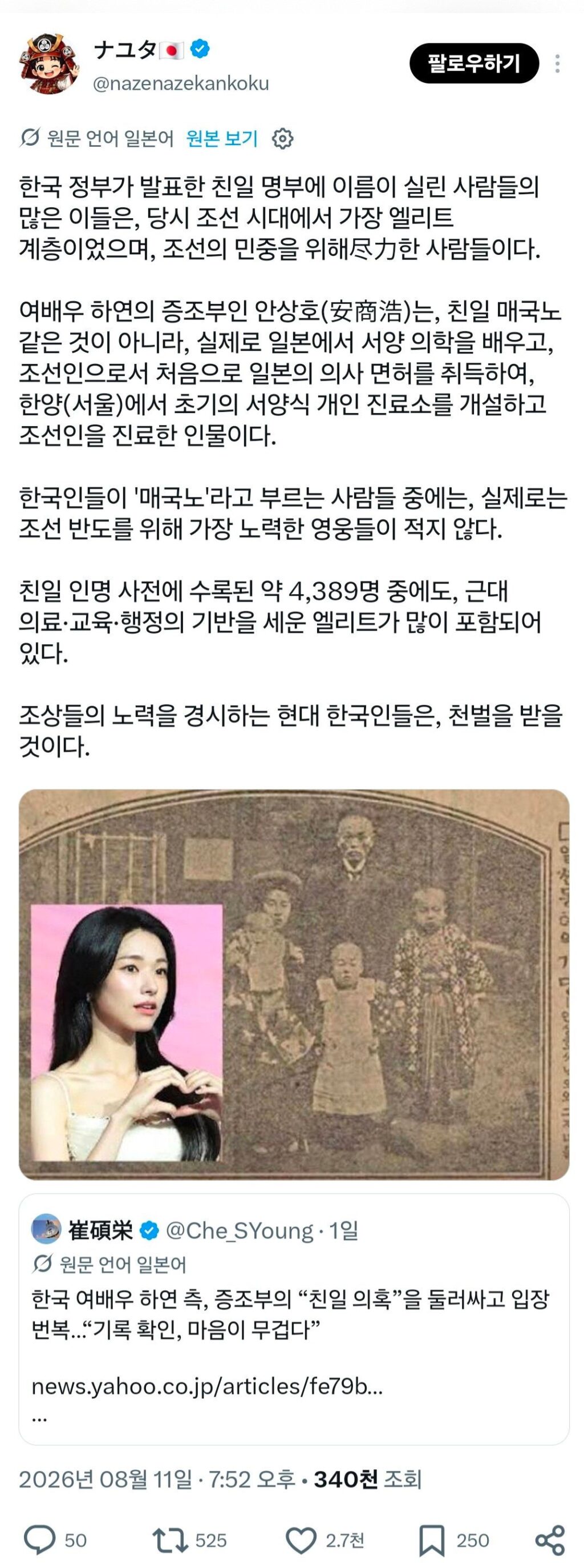 하영 이슈에 일본인 개입, 인도네시아인이 일본인 비난
