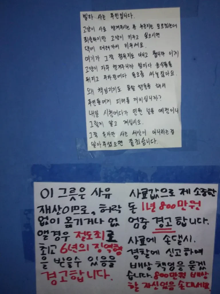 캣맘과 통화, 분노 주의