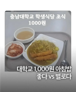 천원 학생 식당, 좋다 vs. 별로다