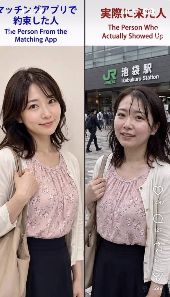 인스타 사진과 실물, 일본에서 큰 화제