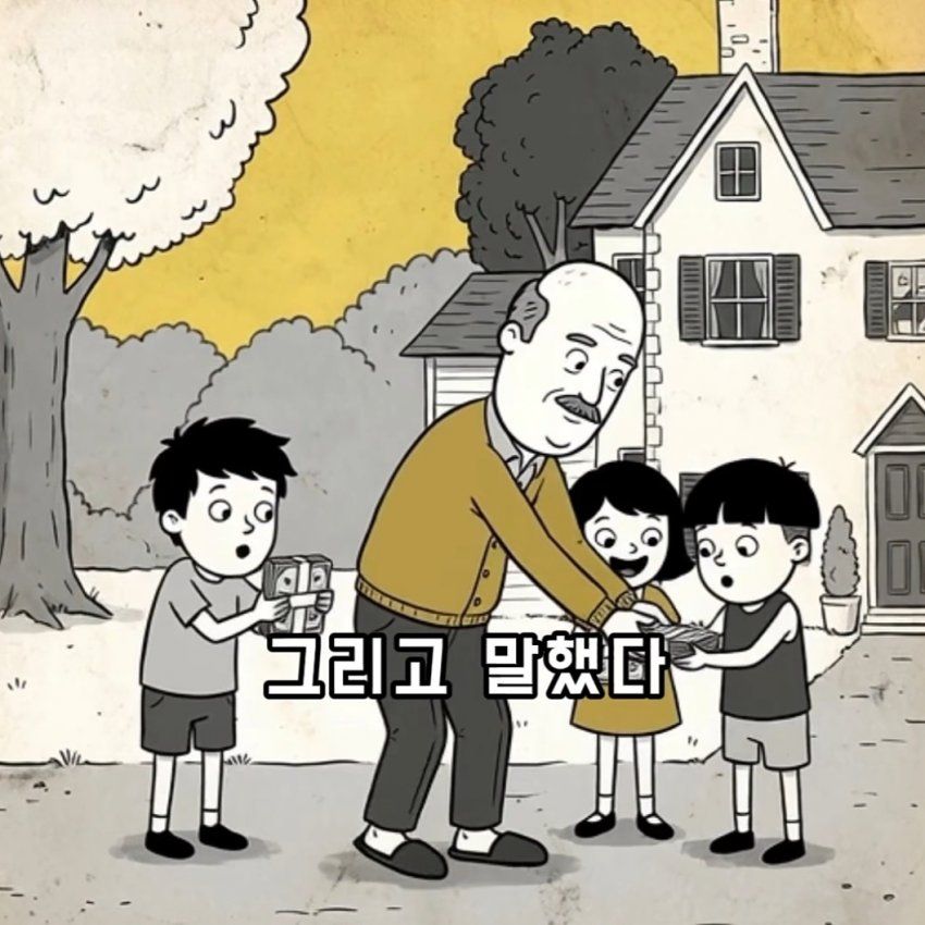 아이들이 시끄러울 때 부자가 돈을 준 까닭.toon