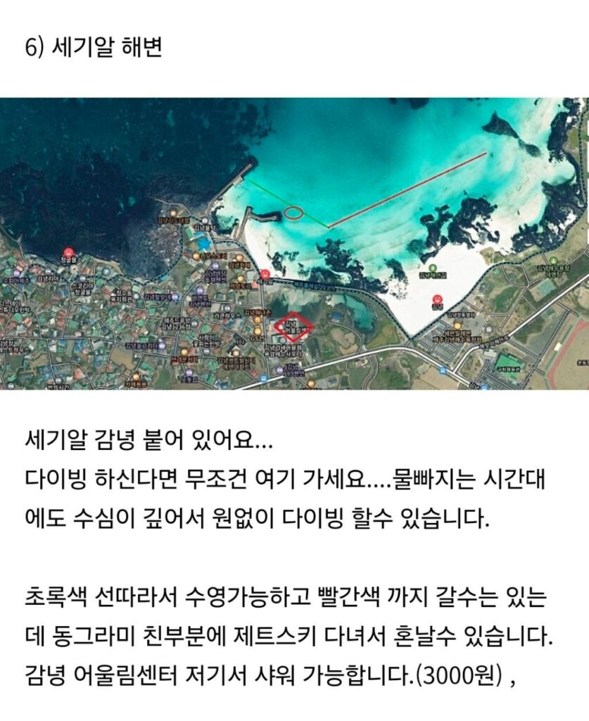 제주에서 수영하기 좋은 장소 공유