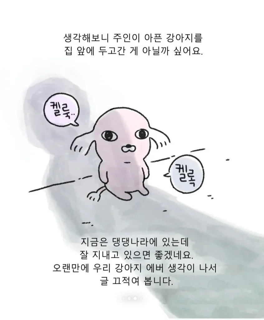 뜻밖의 방문객, 낯선 강아지.toon