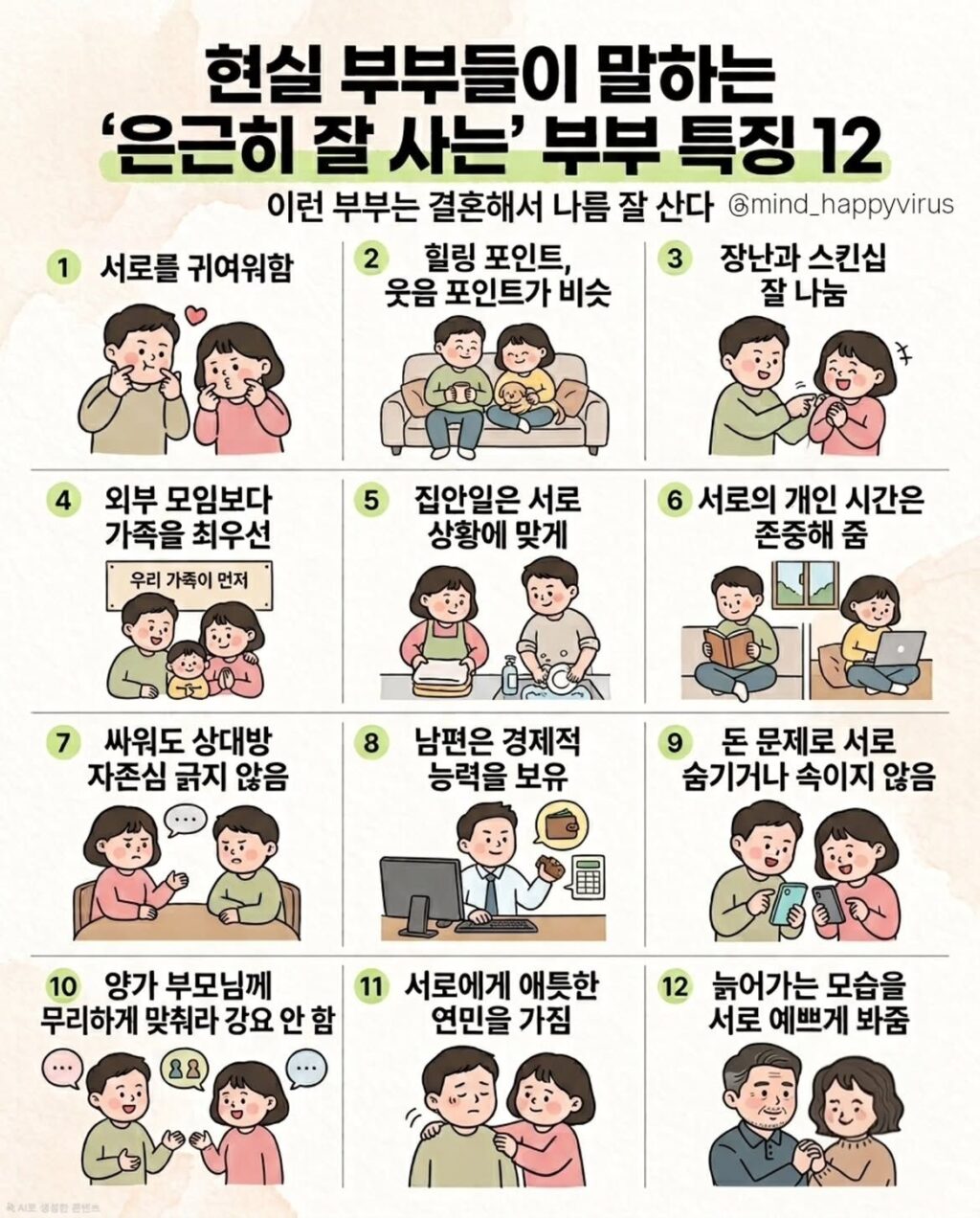 은근히 잘사는 부부들의 특징, 실제 부부들이 이야기하는 것들