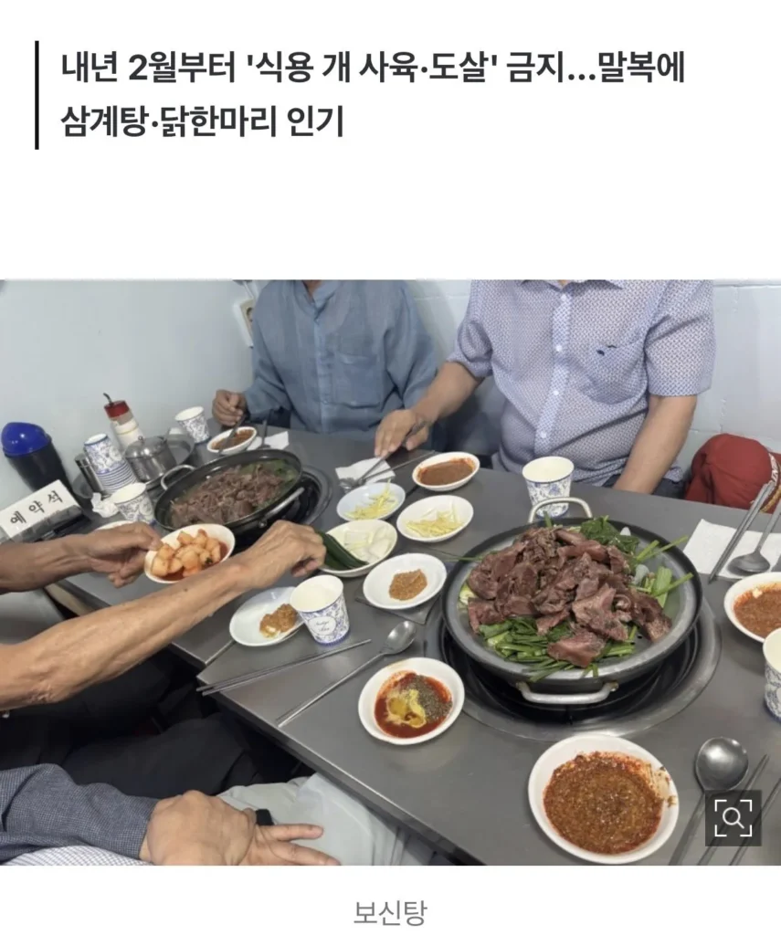 보신탕집, 복날 마지막 날 북적