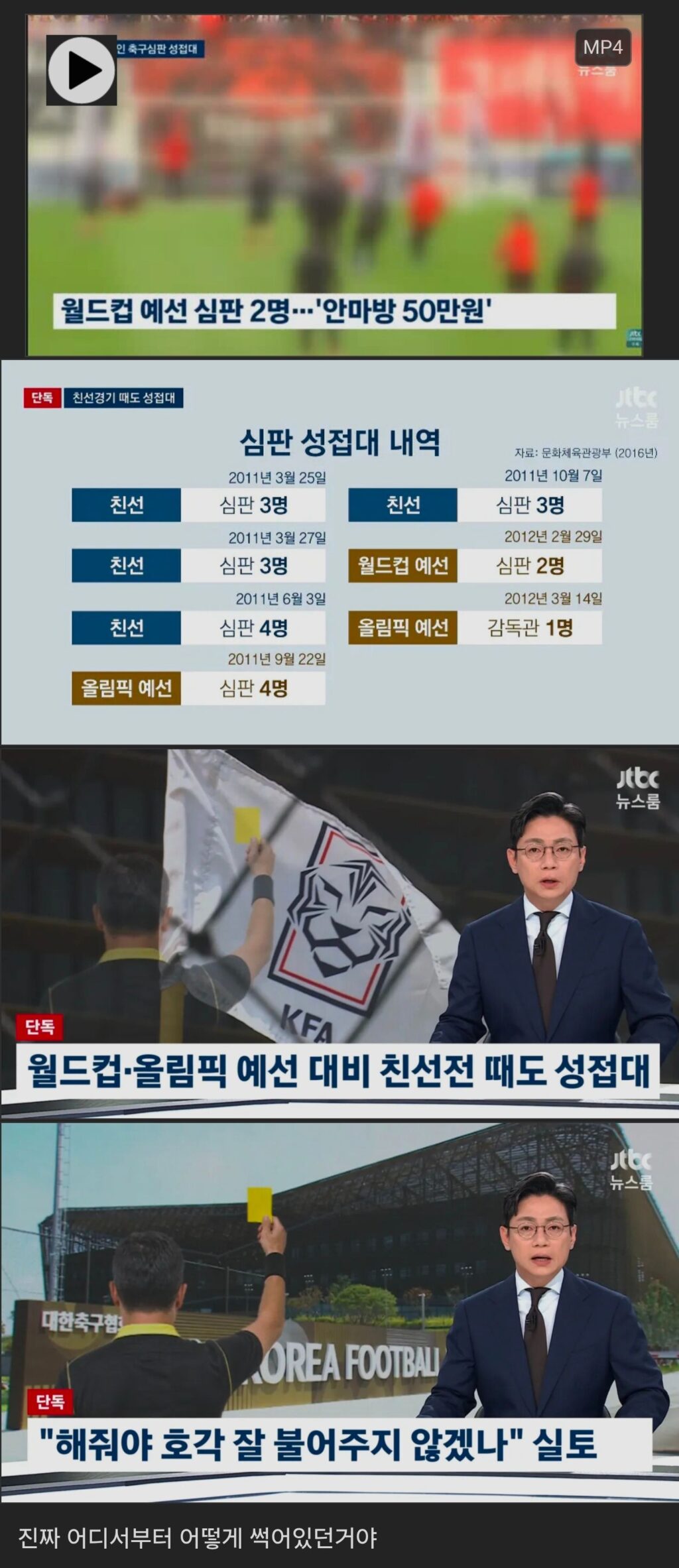 축협, '애국심으로 성접대' 해명