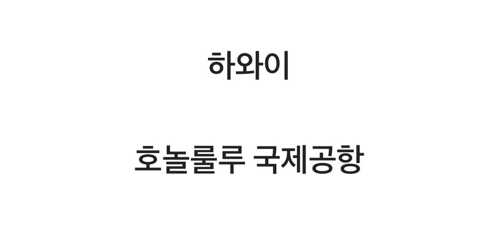 호놀룰루 하와이 국제공항