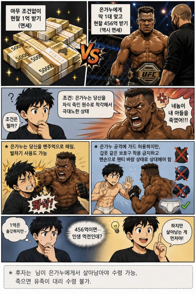 공돈 1억원 받기 vs 맷값 456억원 받기.jpg