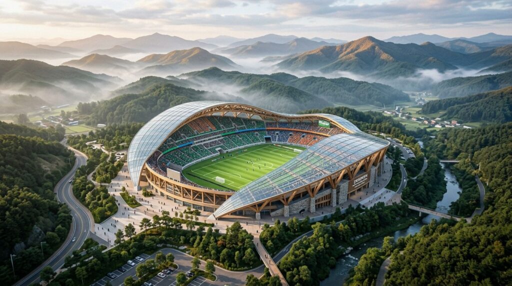 강원도민의 염원을 담은 강원도 축구전용경기장! 조감도