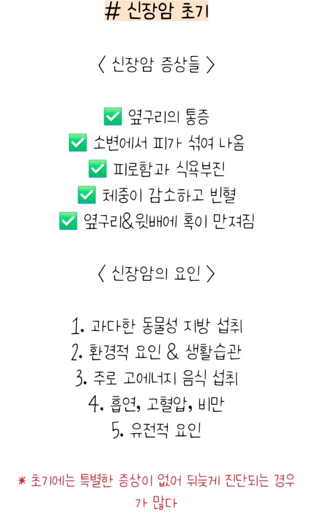 초기 암 의심 증상