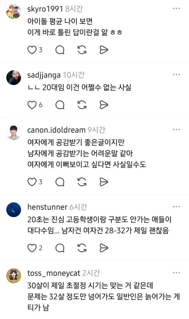 여성이 가장 아름다운 나이