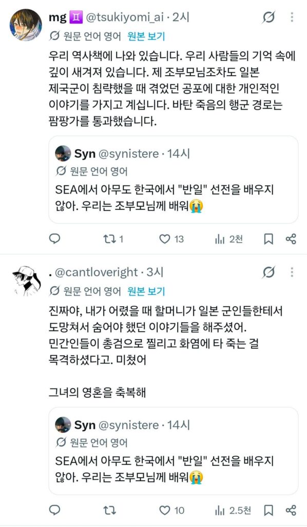 하영 이슈에 일본인 개입, 인도네시아인이 일본인 비난