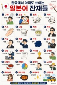 한국에서 아직도 쓰이는 일본어 잔재들
