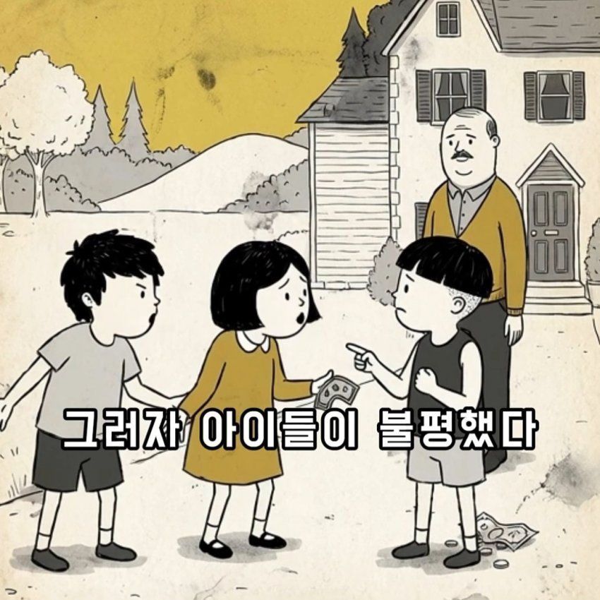 아이들이 시끄러울 때 부자가 돈을 준 까닭.toon
