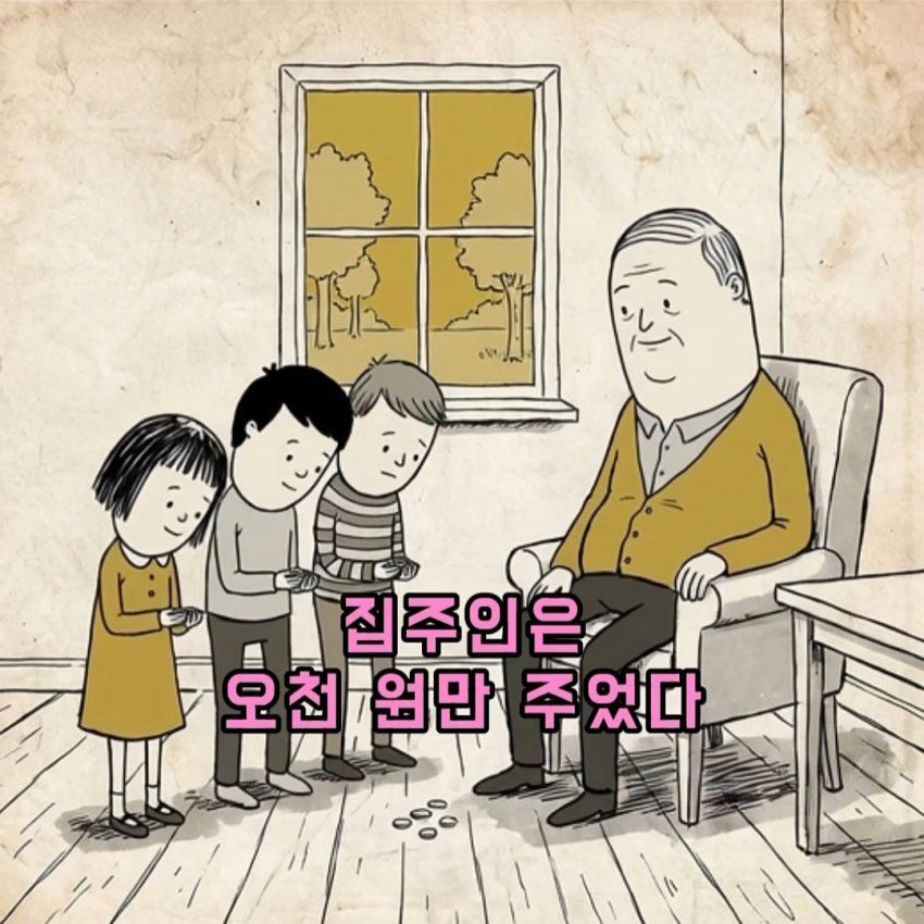 아이들이 시끄러울 때 부자가 돈을 준 까닭.toon