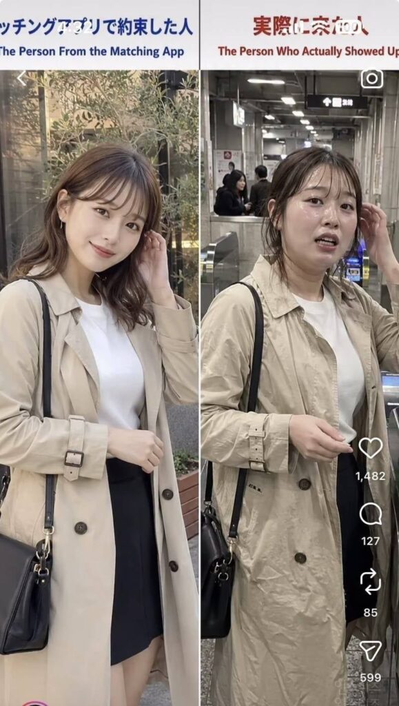 인스타 사진과 실물, 일본에서 큰 화제