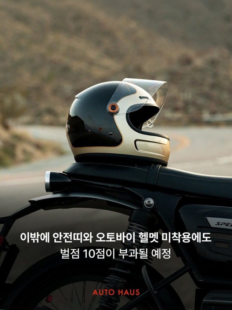 10월부터 깜빡이 안 켜면 면허 정지될 수도 있다.