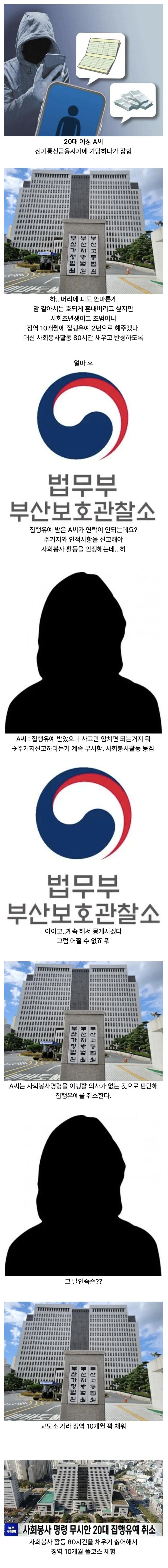사회봉사 80시간, 번거로움을 피하고 싶어서...