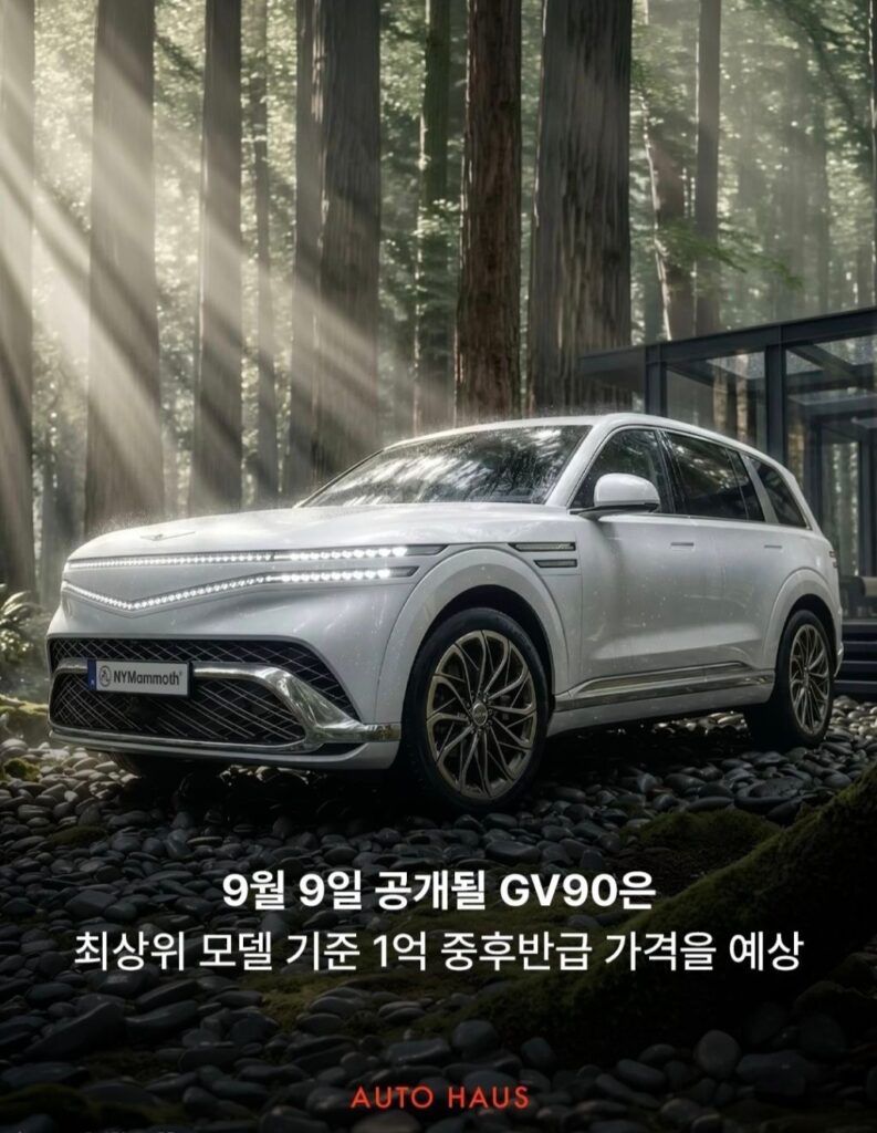 제네시스 GV90 1열, 9월 9일 공개 전 유출 이미지