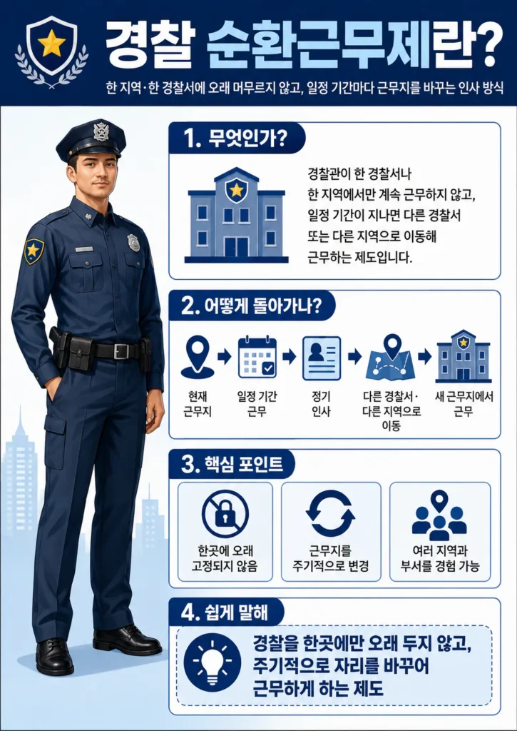 경찰 순환근무제 도입 관련 소식
