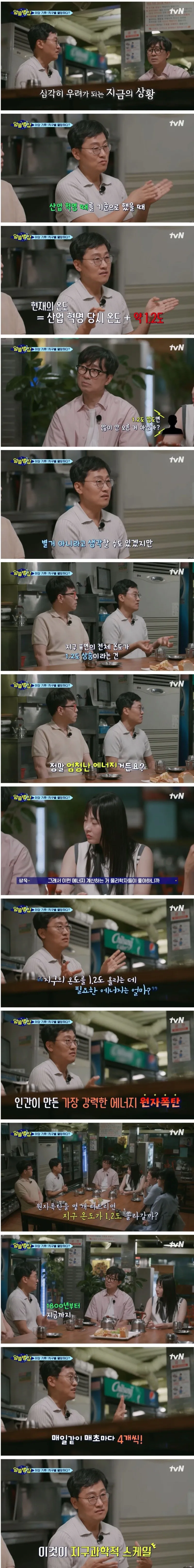 지구 온도 1.2도 상승, 가장 직관적으로 와닿는 비유