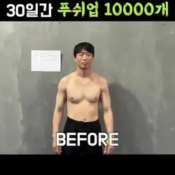 30일간 10000개 푸쉬업 챌린지: 몸의 변화