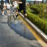 K-중학생, 호우 따라 하기 시도