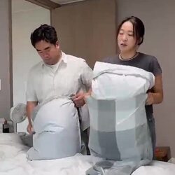 부부가 함께하는 가사 노동.