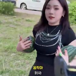 총이 작다 놀리자 쏜 커플