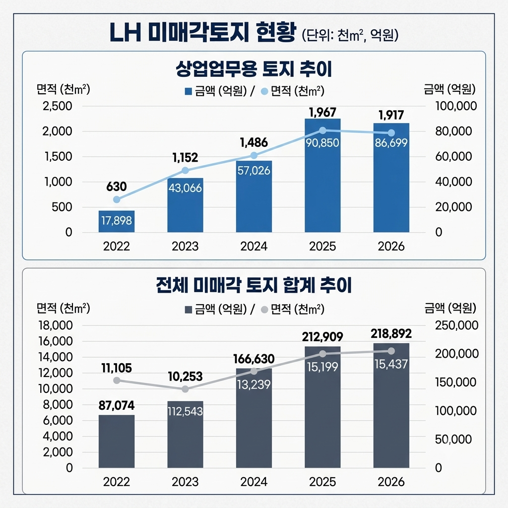 신도시 상업용지 미분양 심각… LH, 8.7조 원 규모 토지 '재고'