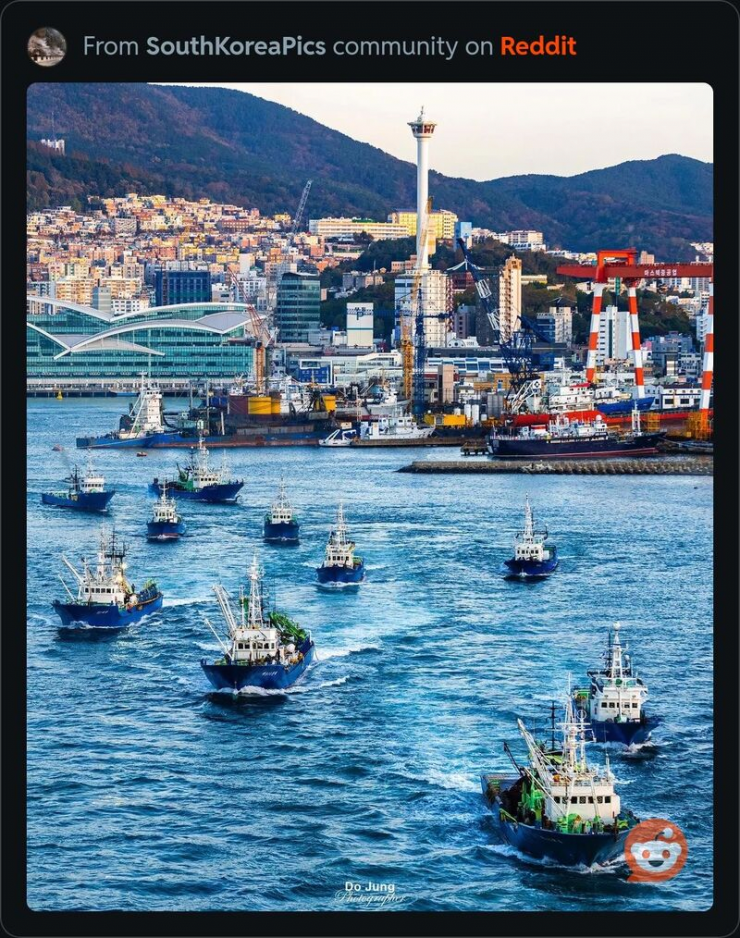 한국 풍경, 레딧에 소개되다