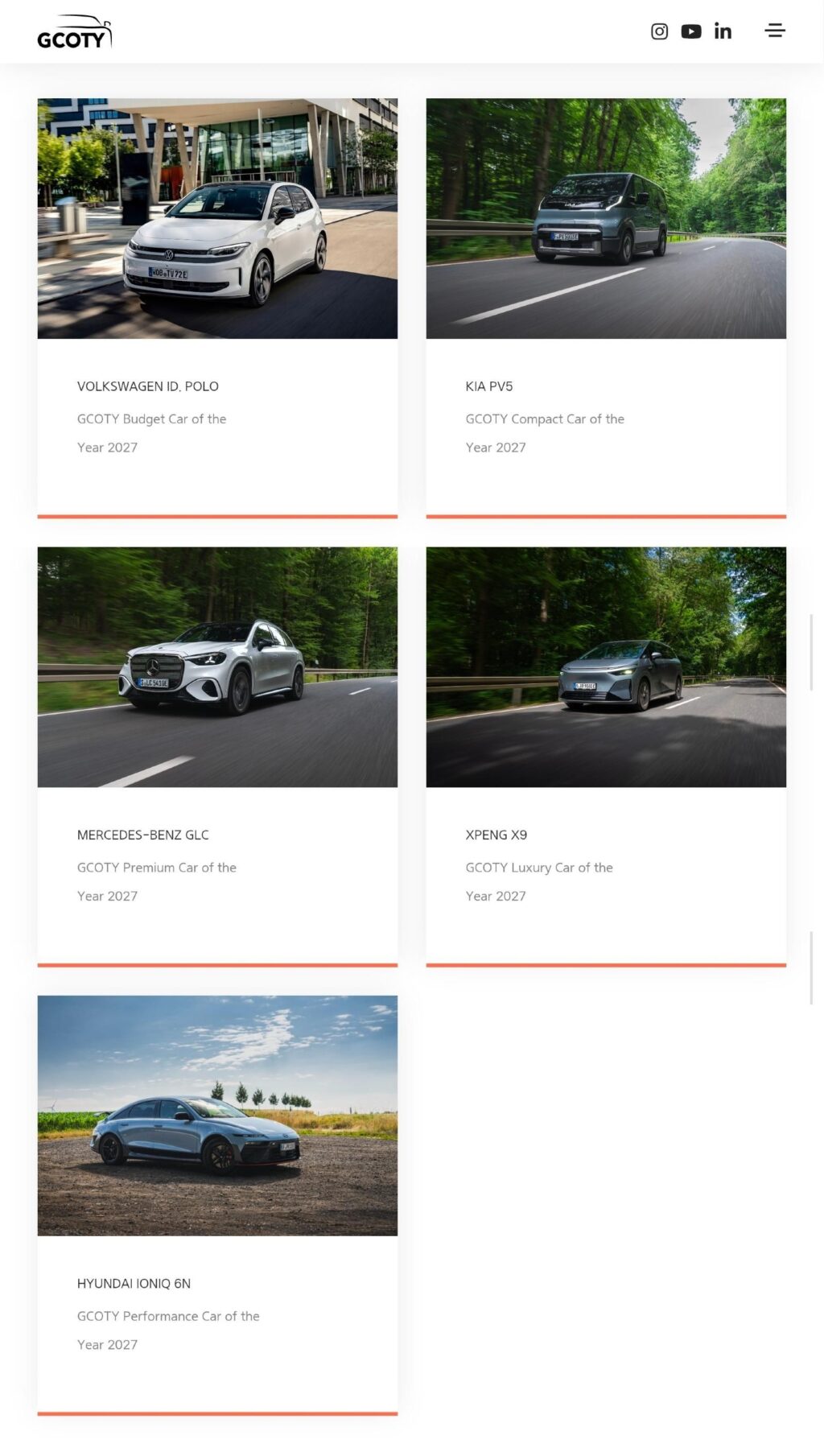 2027 독일 올해의 차 후보작 (GCOTY)