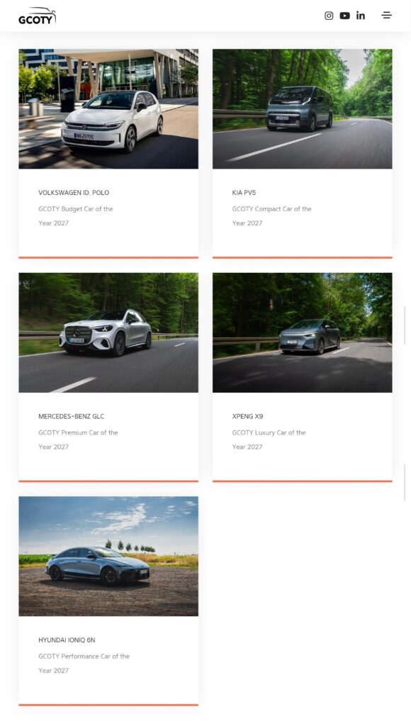 2027 독일 올해의 차 후보작 (GCOTY)