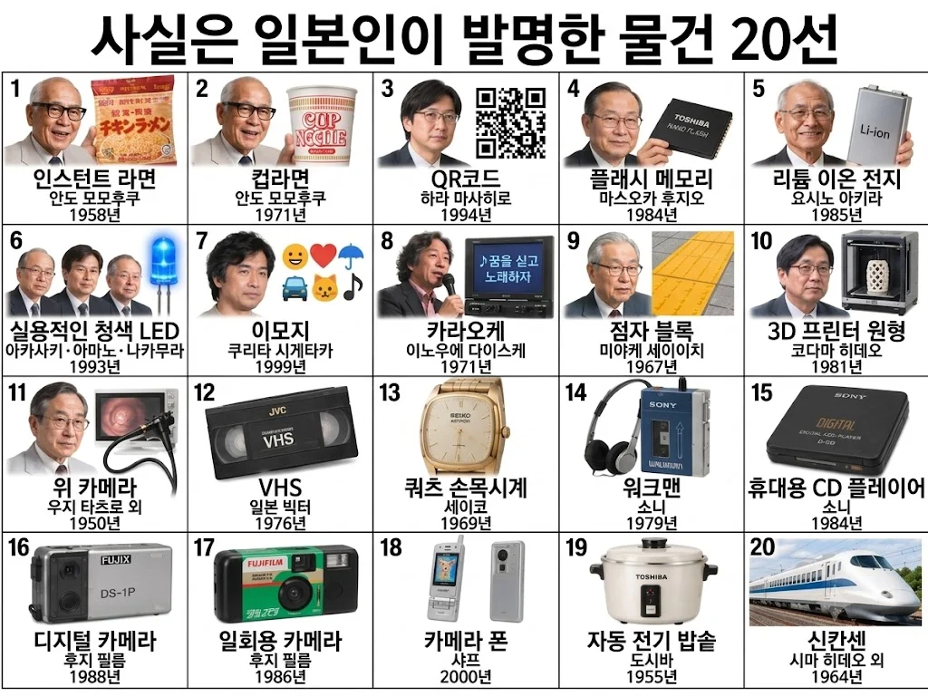 일본이 세계 최초로 발명한 것들