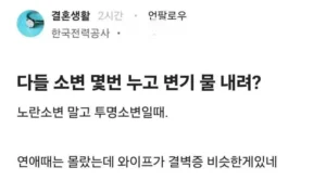 소변 횟수와 변기 물 내림, 보통 몇 번?