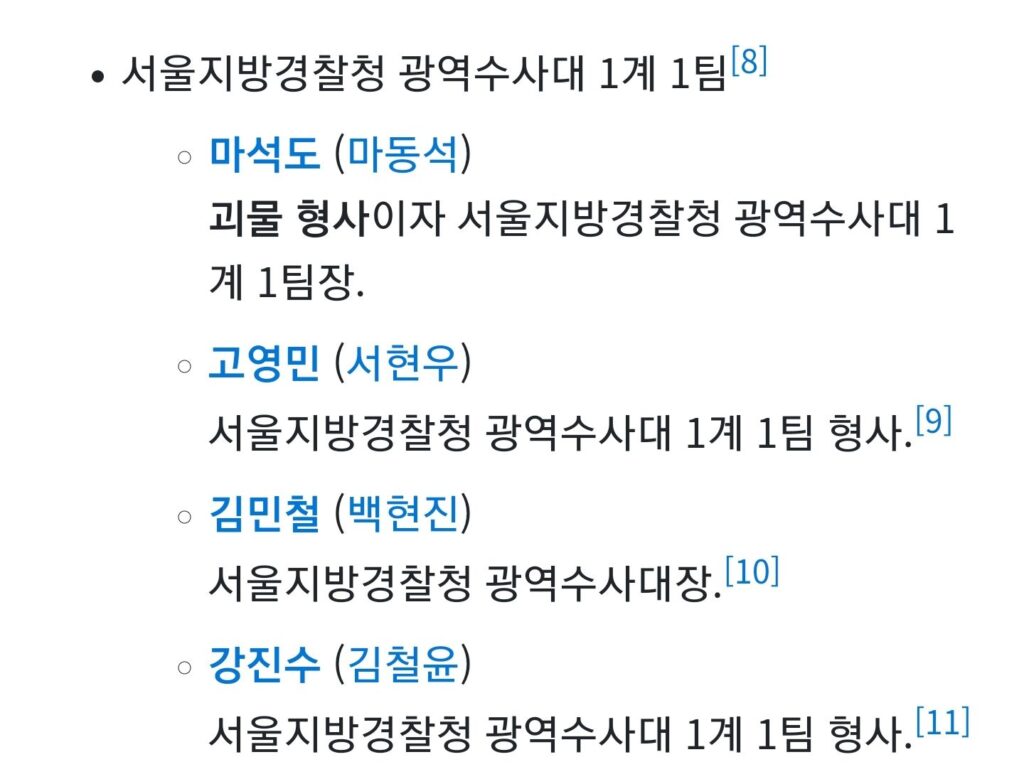 범죄도시5, 내년 개봉 앞두고 등장인물 소개