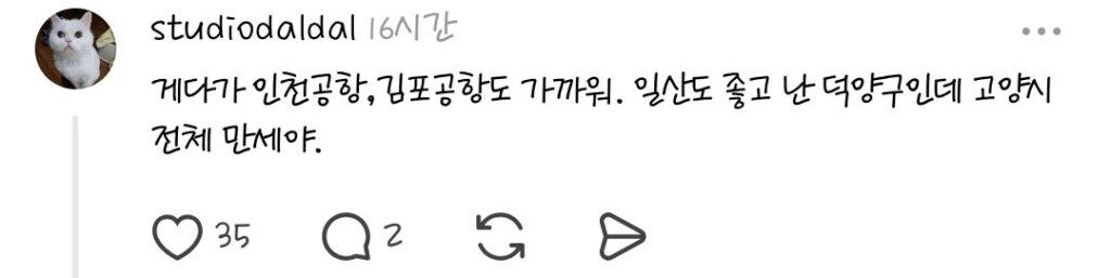 일산 이사 후 이국적인 동네 풍경에 해외여행 욕구를 잃은 사연