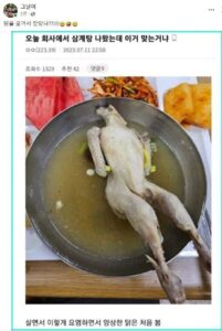 국내 최악의 삼계탕 ㅈ소 사례