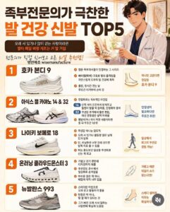 발 건강 신발 TOP5: 족부 전문의 추천