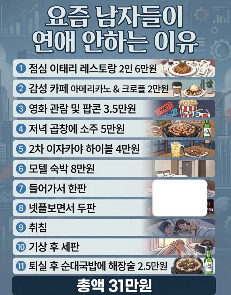 남자들의 연애 안 하는 이유, 요즘은 왜?