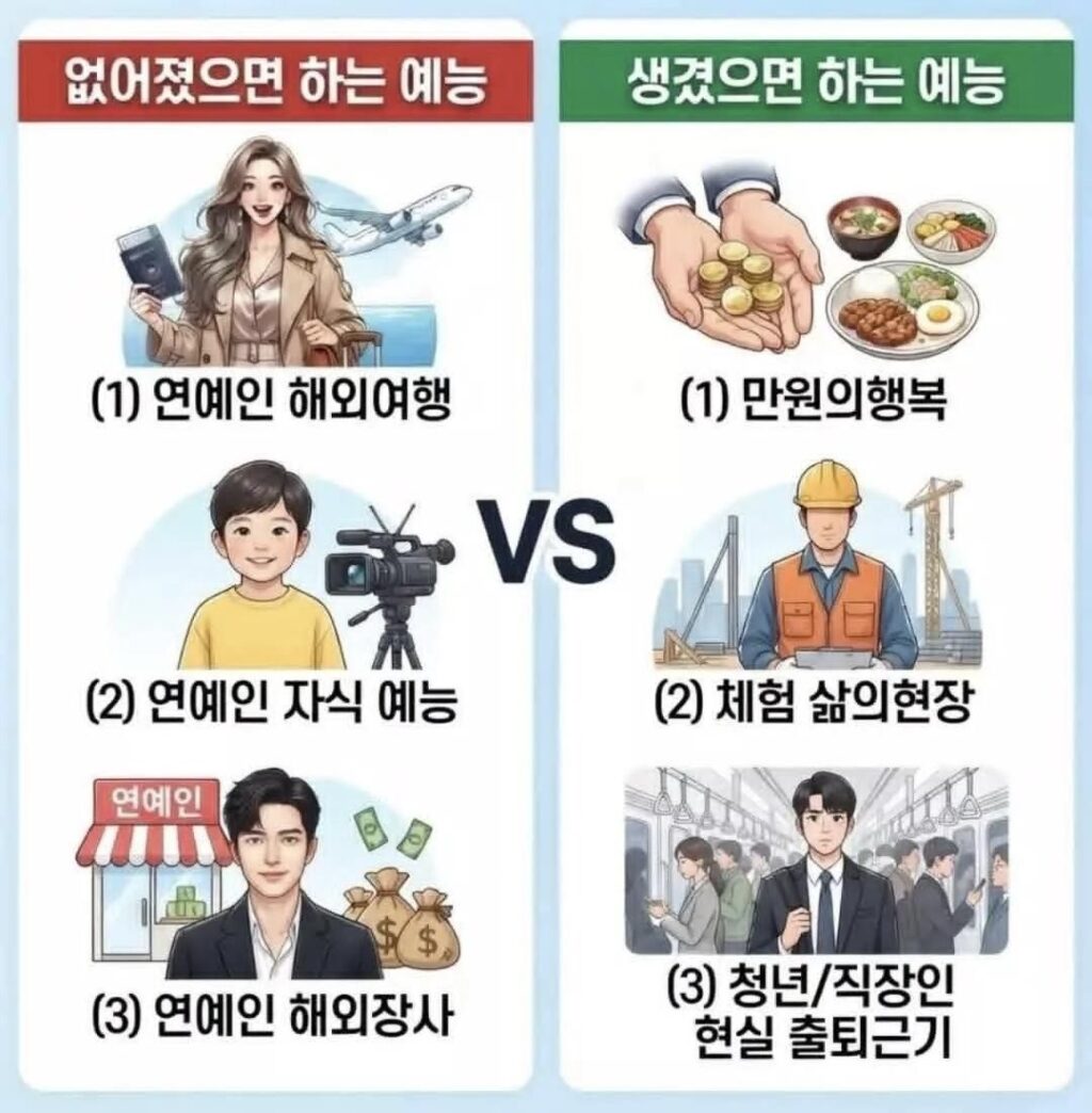 없어졌으면 and 다시 보고싶은 예능.jpg